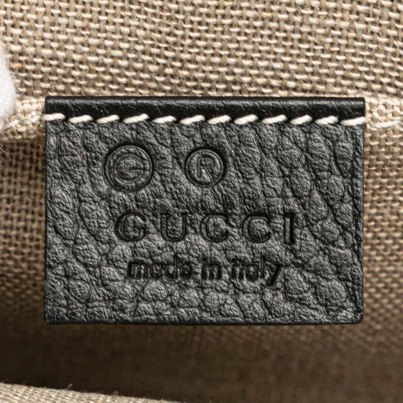 Gucci Small Dollar Calfskin Interlocking G Crossbody Black Leather Very good condition - Box View