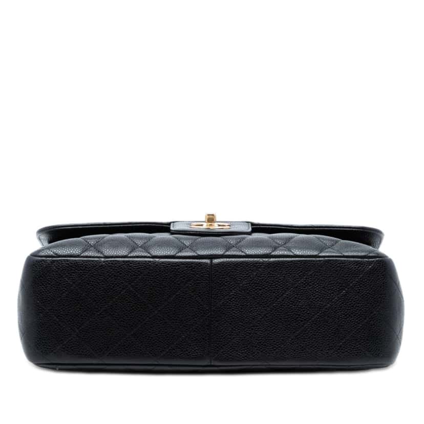 Chanel Jumbo Classic Caviar Double Flap Black Leather Very good condition - Inside View