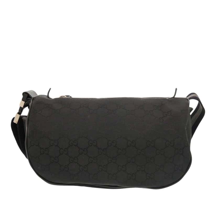 Gucci GG Nylon Web Belt Bag Black Very good condition - Back View