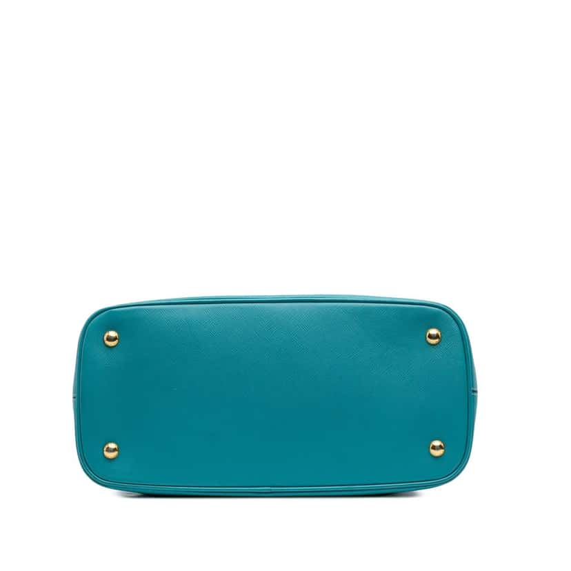 Prada Bicolor Saffiano Lux Promenade Dome Handbag Blue Leather Very good condition - Inside View