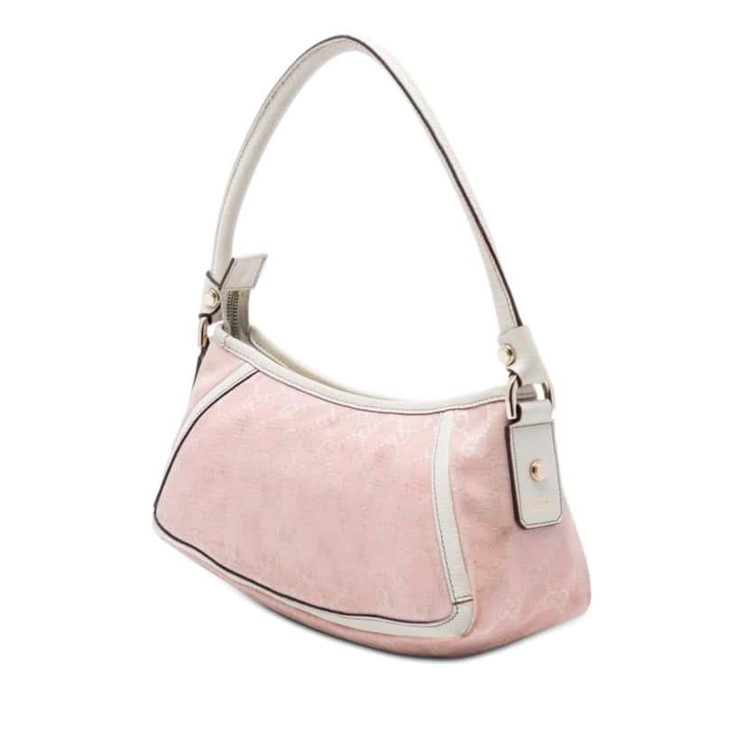 Gucci GG Canvas Abbey D Ring Pochette Pink Very good condition - Back View