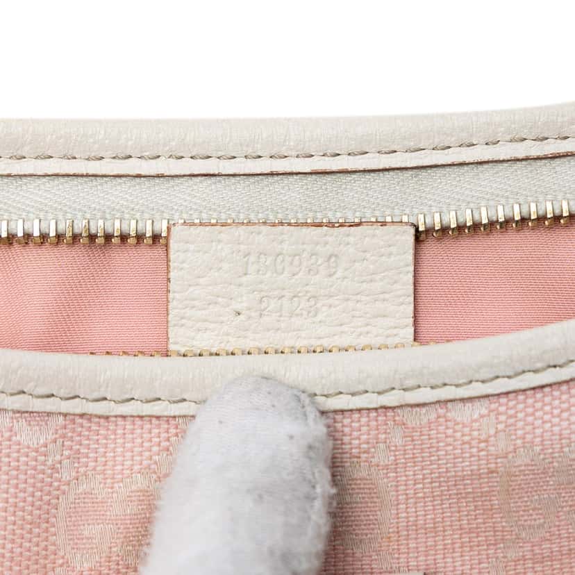 Gucci GG Canvas Abbey D Ring Pochette Pink Very good condition - Box View