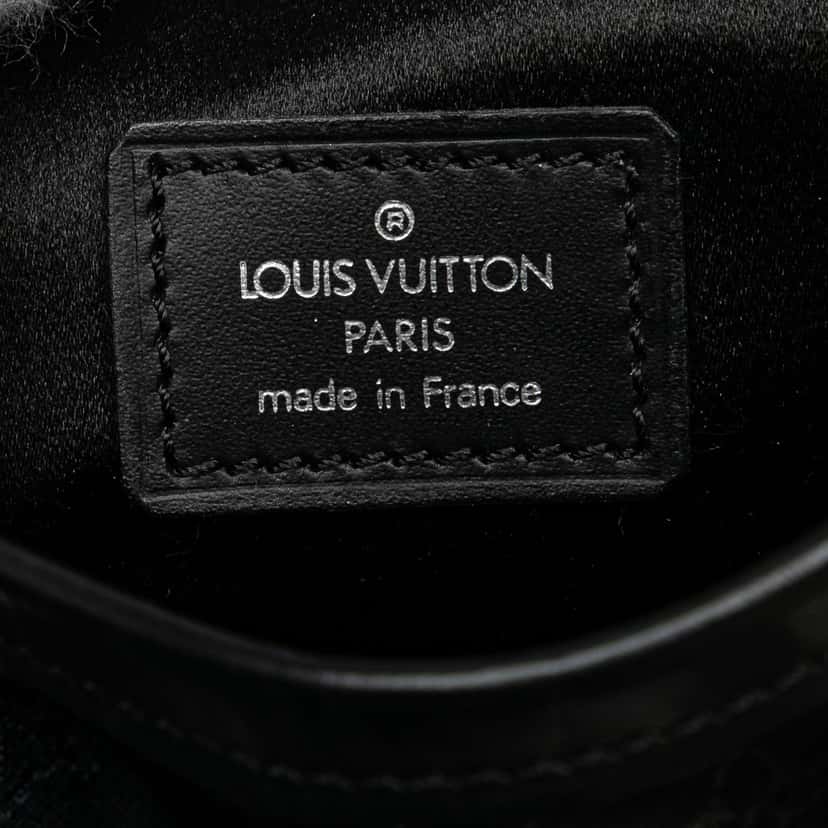 Louis Vuitton Monogram Mini Satin Bucket Black Very good condition - Box View