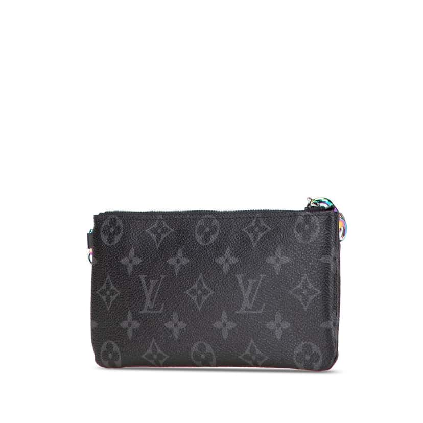 Louis Vuitton Monogram Eclipse Flash Fragment Iphone Case Black Canvas Very good condition - Back View