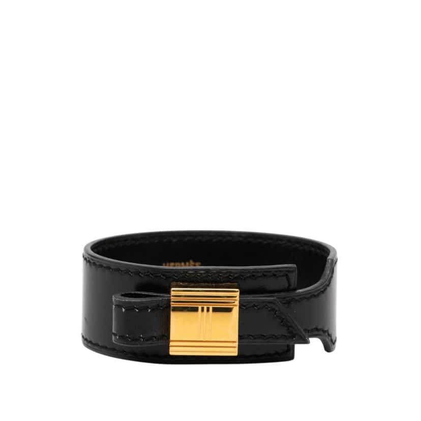 Hermès Leather Artemis Bracelet Black Leather Very good condition - Front View