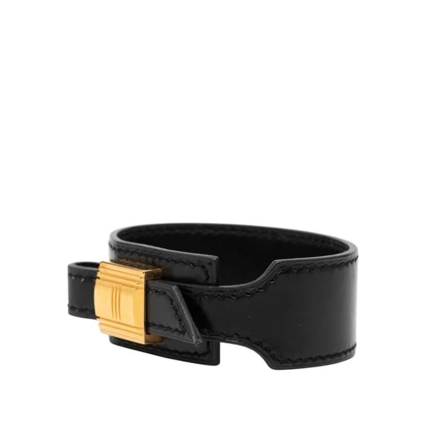 Hermès Leather Artemis Bracelet Black Leather Very good condition - Back View