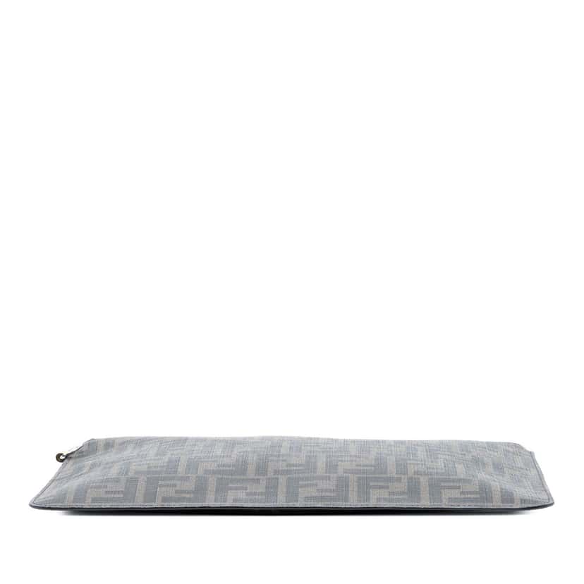 Fendi Zucca Coated Canvas Roma Amor Zip Pouch Brown Very good condition - Inside View