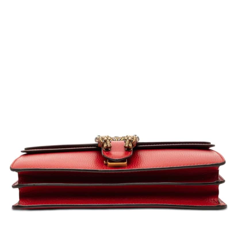 Gucci Medium Leather Dionysus Shoulder Bag Red Leather Very good condition - Inside View