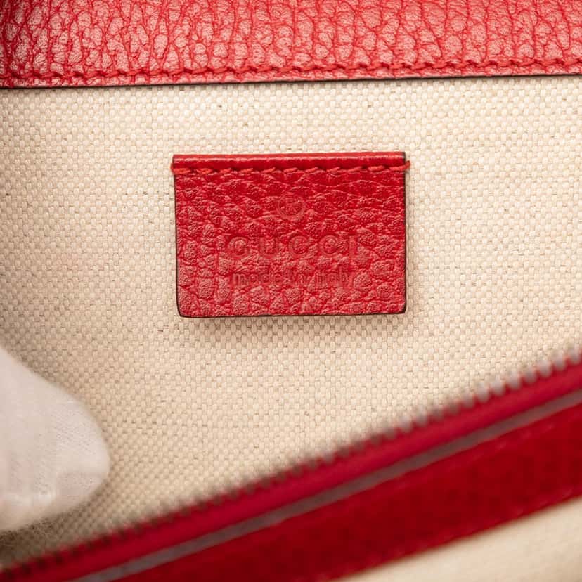 Gucci Medium Leather Dionysus Shoulder Bag Red Leather Very good condition - Box View