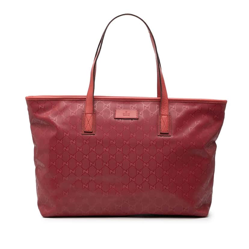 Gucci Medium GG Imprime Tote Red Very good condition - Front View