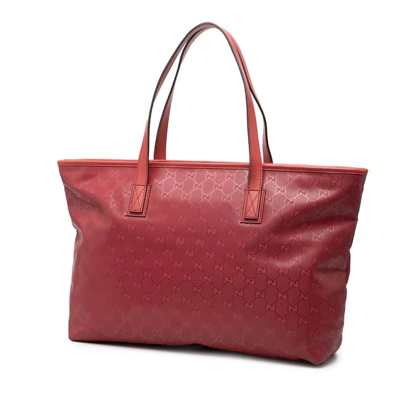 Gucci Medium GG Imprime Tote Red Very good condition - Back View