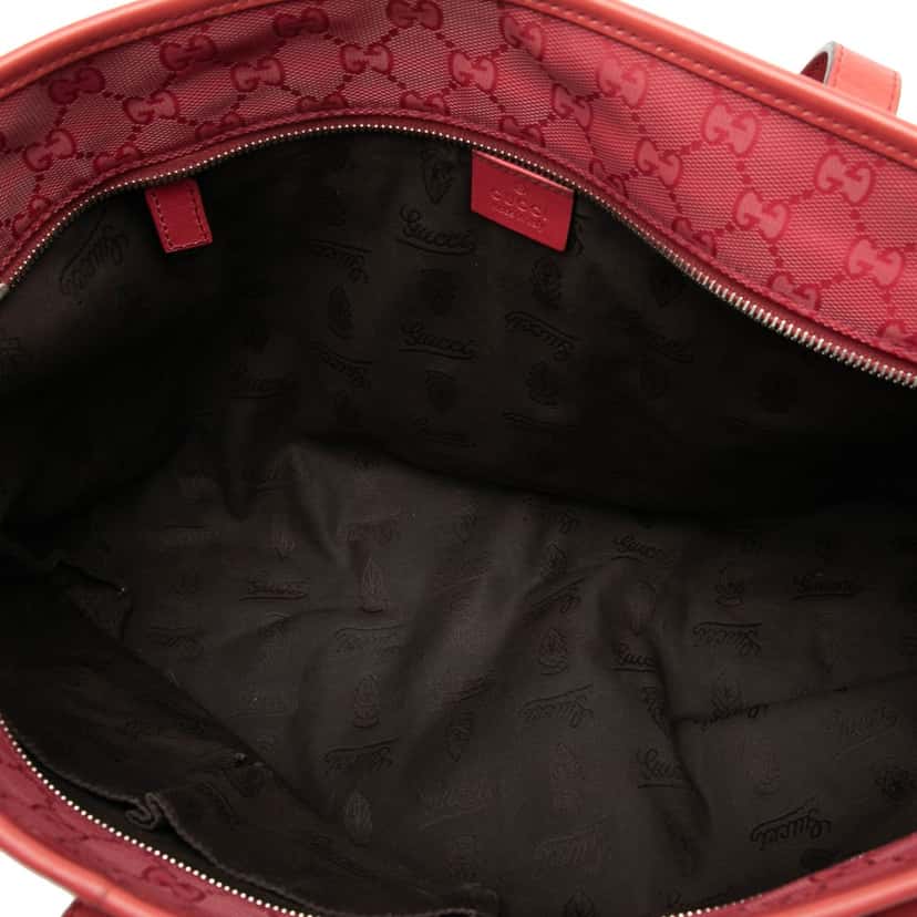 Gucci Medium GG Imprime Tote Red Very good condition - Model View