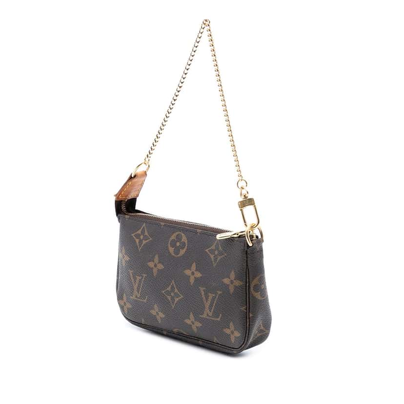 Louis Vuitton Monogram Mini Pochette Accessoires Brown Very good condition - Back View