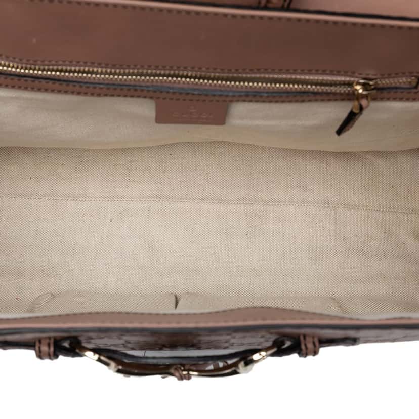 Gucci Large Guccissima Emily Shoulder Bag Brown Leather Very good condition - Model View