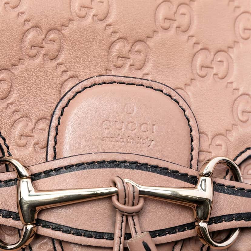Gucci Large Guccissima Emily Shoulder Bag Brown Leather Very good condition - Box View