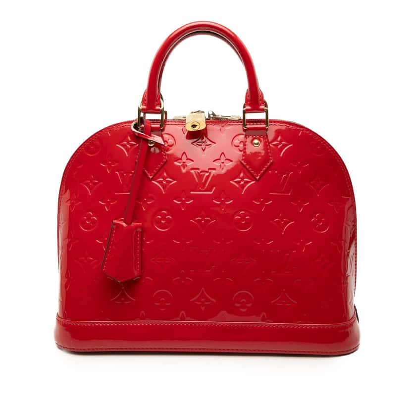 Louis Vuitton Monogram Vernis Alma PM Red Leather Very good condition - Front View