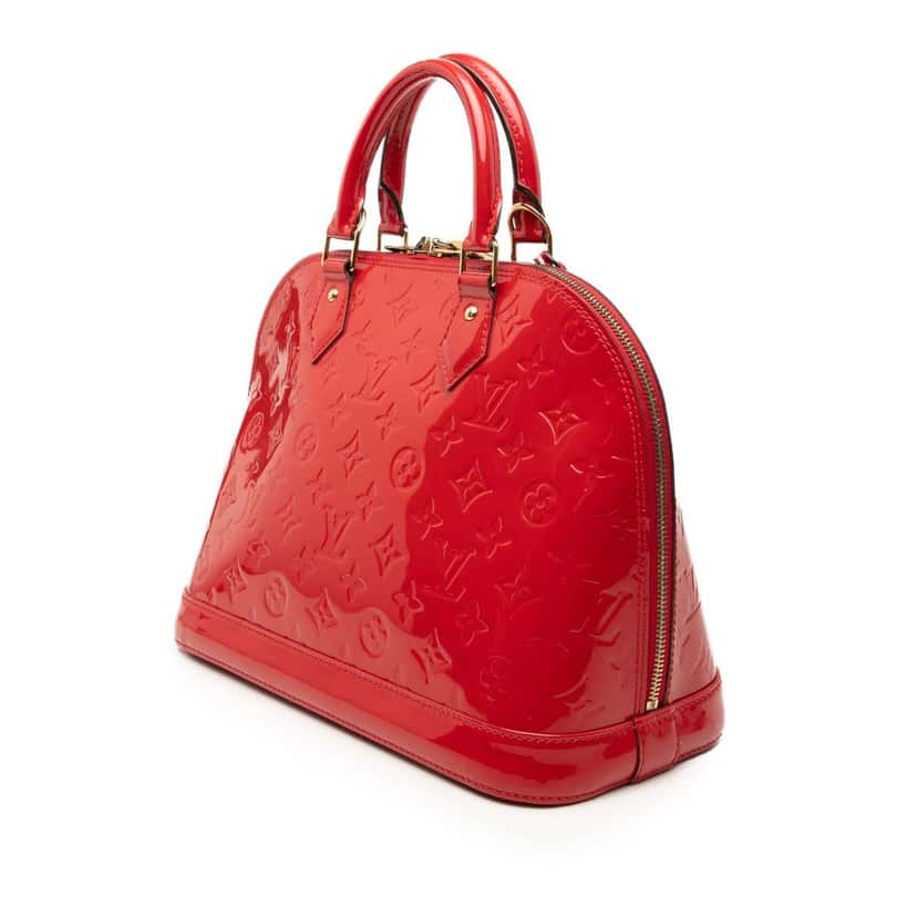 Louis Vuitton Monogram Vernis Alma PM Red Leather Very good condition - Back View