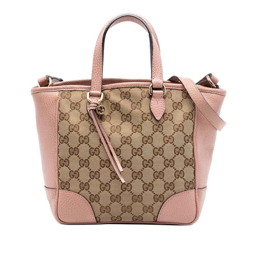 Gucci Small GG Canvas Bree Satchel Beige Very good condition - Front View