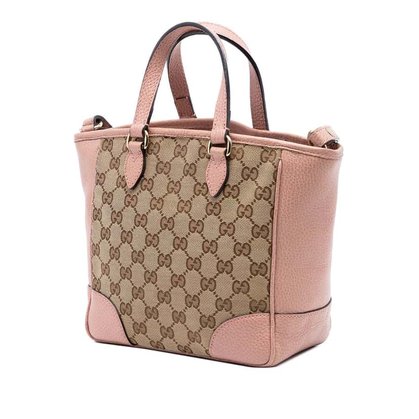Gucci Small GG Canvas Bree Satchel Beige Very good condition - Back View