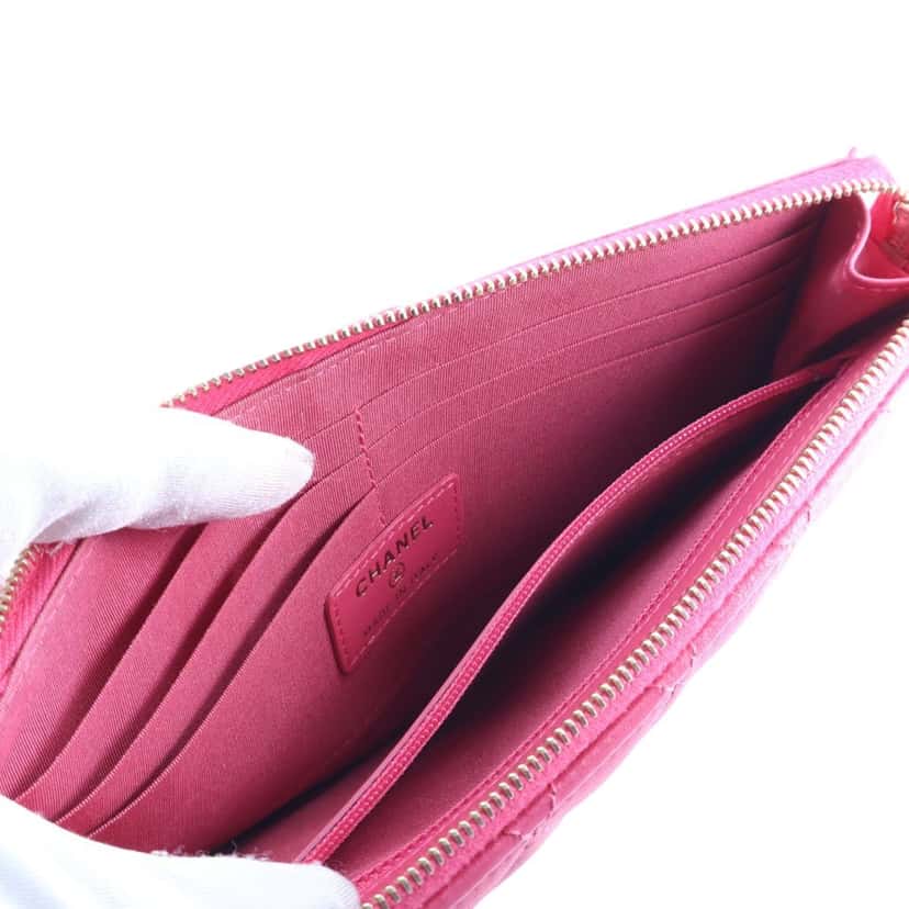 Chanel Quilted Lambskin All About Chanel Clutch On Chain Pink Leather Very good condition - Box View
