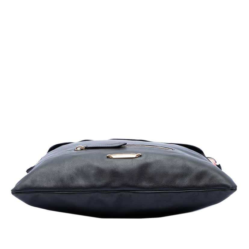 Burberry House Check Trimmed Leather Big Crush Convertible Tote Black Leather Very good condition - Inside View