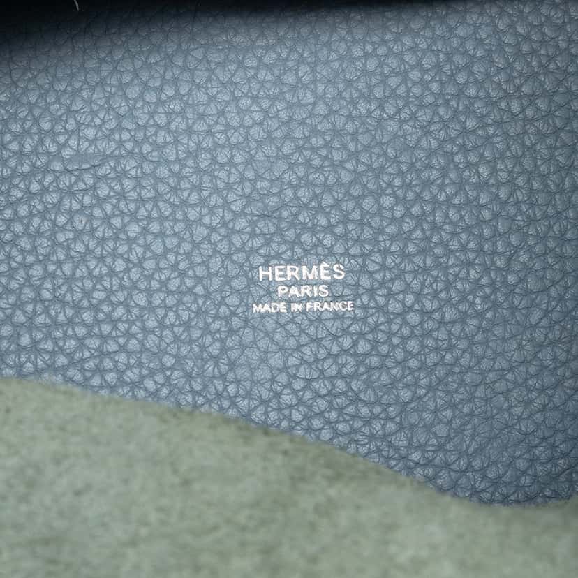 Hermès Clemence Picotin Lock 22 Blue Leather Very good condition - Box View