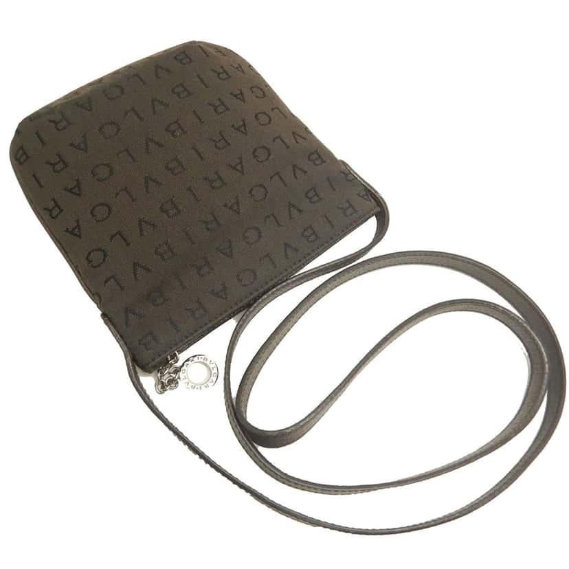 Bvlgari Logomania Canvas Crossbody Brown Very good condition - Inside View