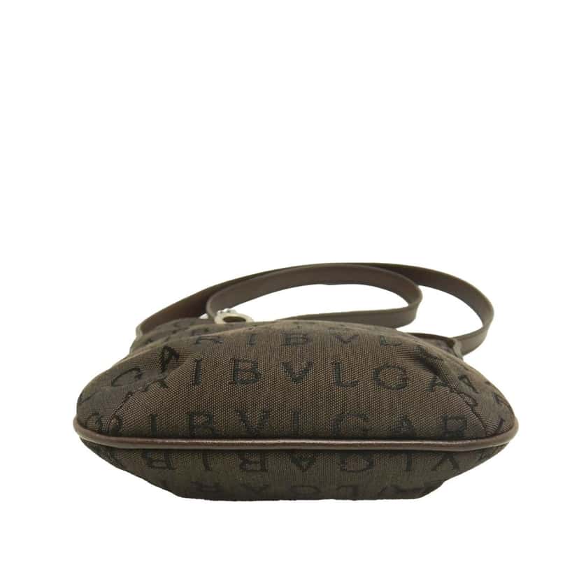 Bvlgari Logomania Canvas Crossbody Brown Very good condition - Model View