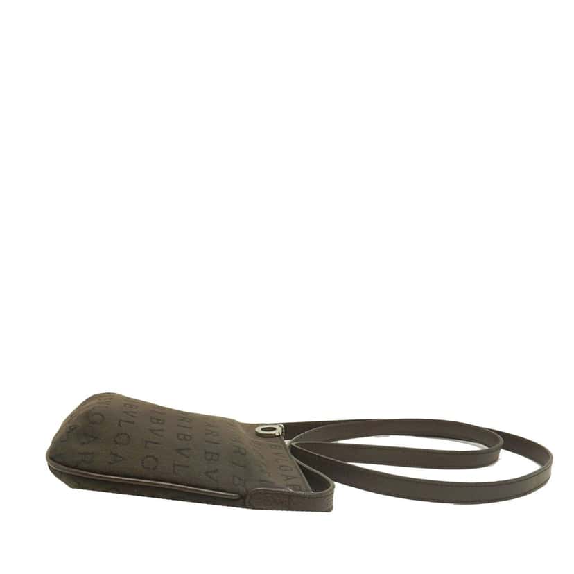 Bvlgari Logomania Canvas Crossbody Brown Very good condition - Box View