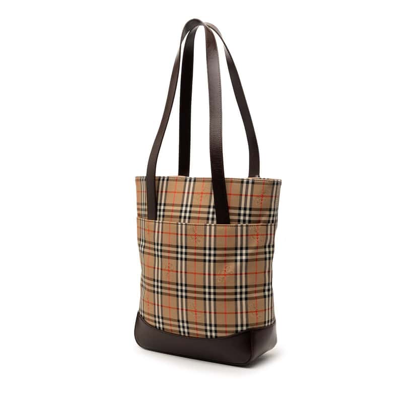 Burberry Haymarket Check Canvas Tote Beige Very good condition - Back View