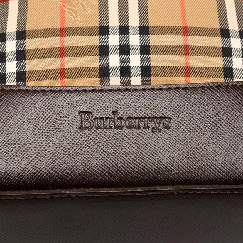 Burberry Haymarket Check Canvas Tote Beige Very good condition - Model View