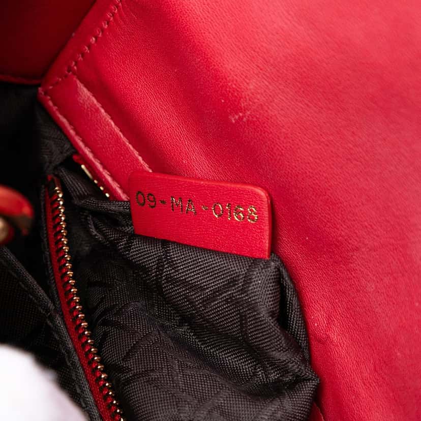 Dior Small Lambskin Cannage My ABCDior Lady Dior Pink Leather Very good condition - Box View