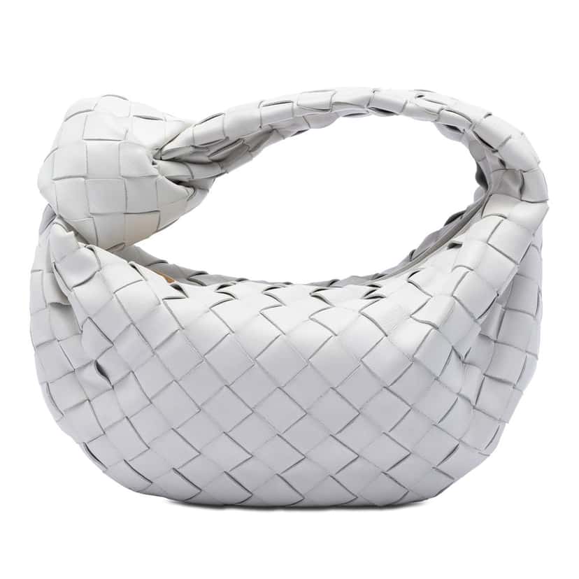 Bottega Veneta Mini Nappa Intrecciato Jodie White Leather Very good condition - Front View