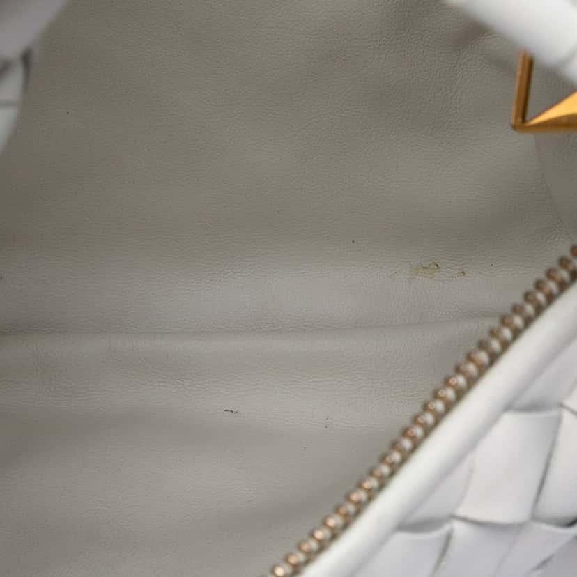 Bottega Veneta Mini Nappa Intrecciato Jodie White Leather Very good condition - Model View