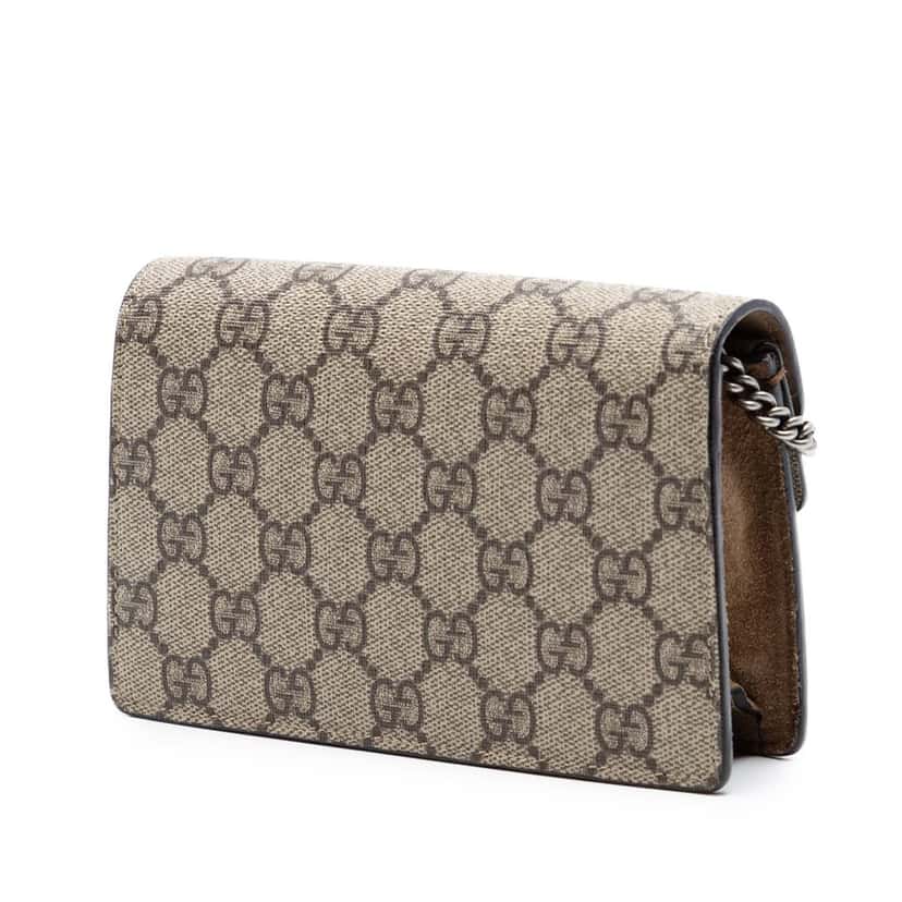 Gucci Mini GG Supreme Dionysus Crossbody Beige Very good condition - Back View