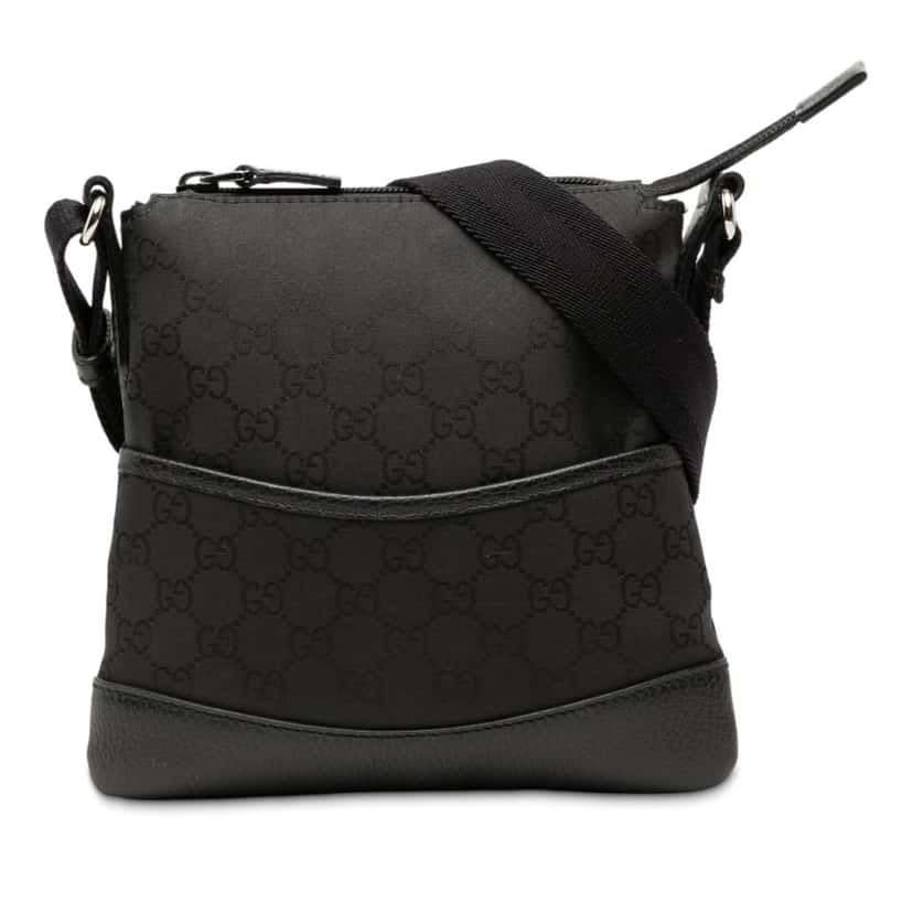 Gucci GG Nylon Crossbody Black Very good condition - Front View