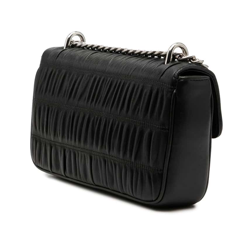 Prada Nappa Gaufre Chain Flap Black Leather Very good condition - Back View