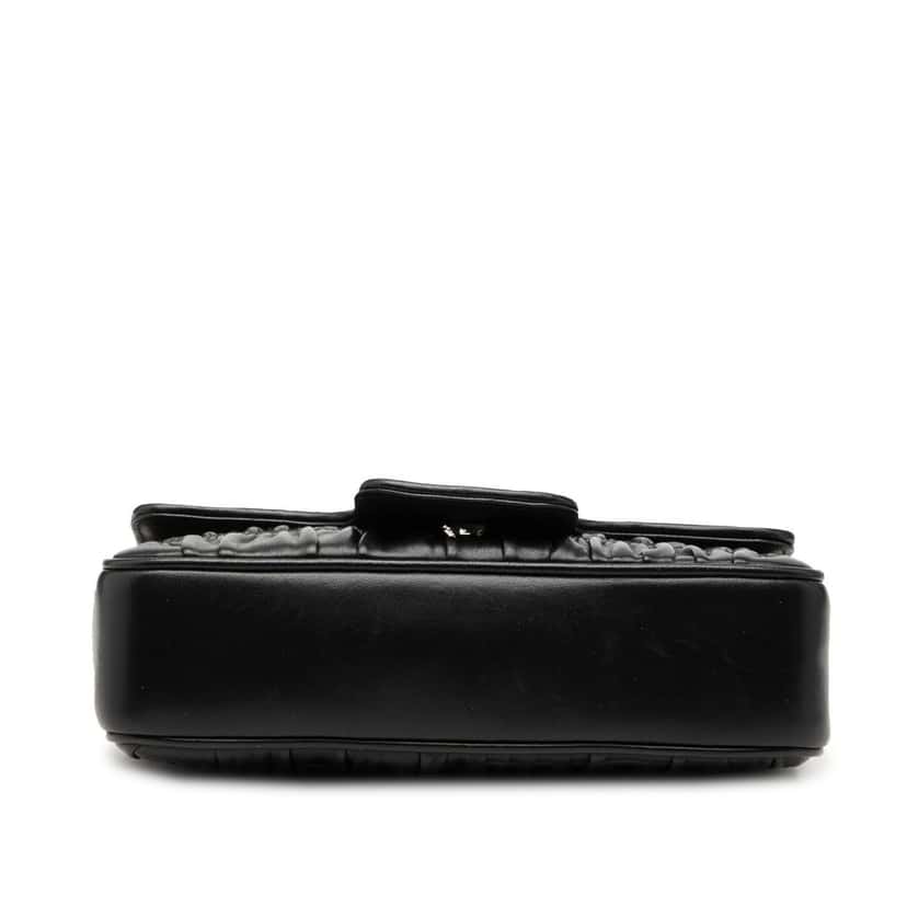 Prada Nappa Gaufre Chain Flap Black Leather Very good condition - Inside View