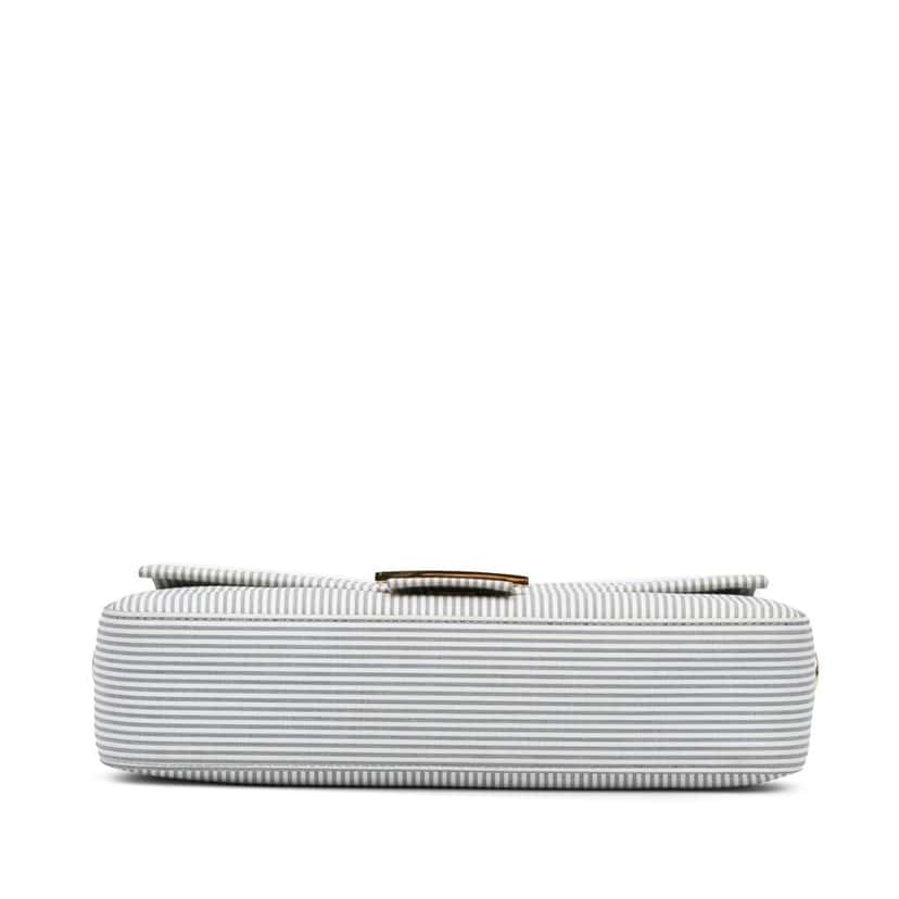 Fendi Striped Jersey Baguette Satchel White Very good condition - Inside View