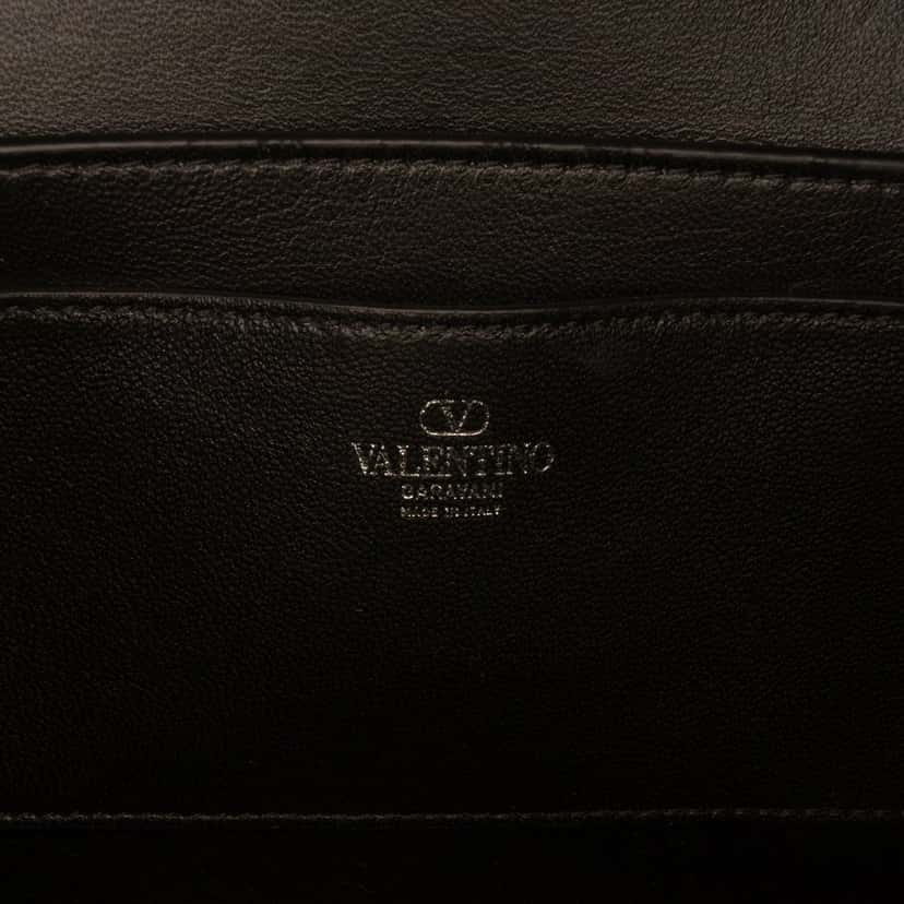 Valentino Small Mirror Calfskin Rockstud23 Shoulder Bag Silver Leather Very good condition - Box View