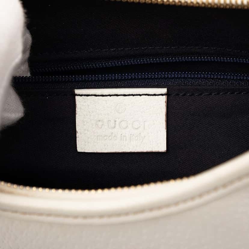 Gucci Calfskin Abbey D Ring Shoulder Bag White Leather Very good condition - Box View