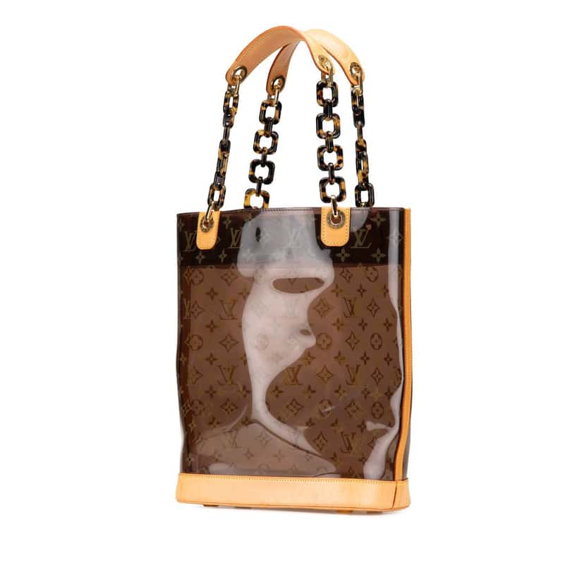 Louis Vuitton Monogram Cabas Sac Ambre MM Brown Plastic Good condition - Back View