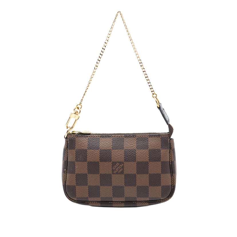 Louis Vuitton Damier Ebene Mini Pochette Accessoires Brown Very good condition - Front View