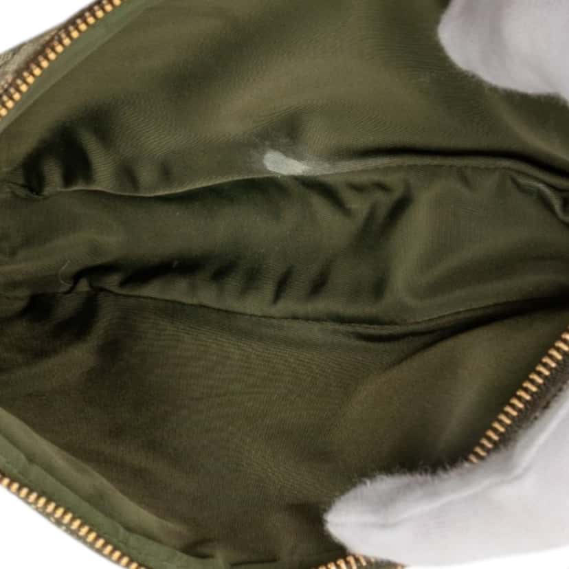 Dior Mini Diorissimo Canvas Saddle Pochette Green Very good condition - Model View