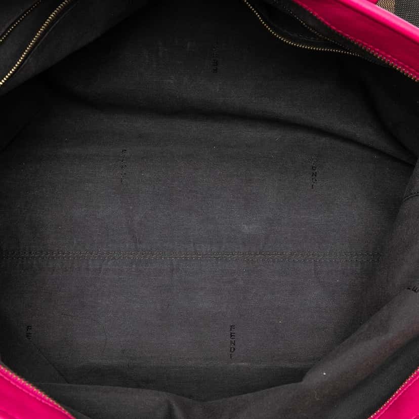 Fendi Medium Pequin Canvas Roll Tote Brown Very good condition - Model View