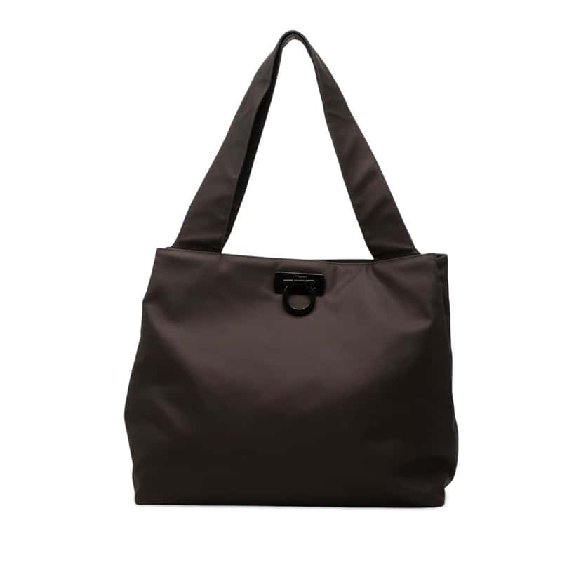 Ferragamo Nylon Gancini Tote