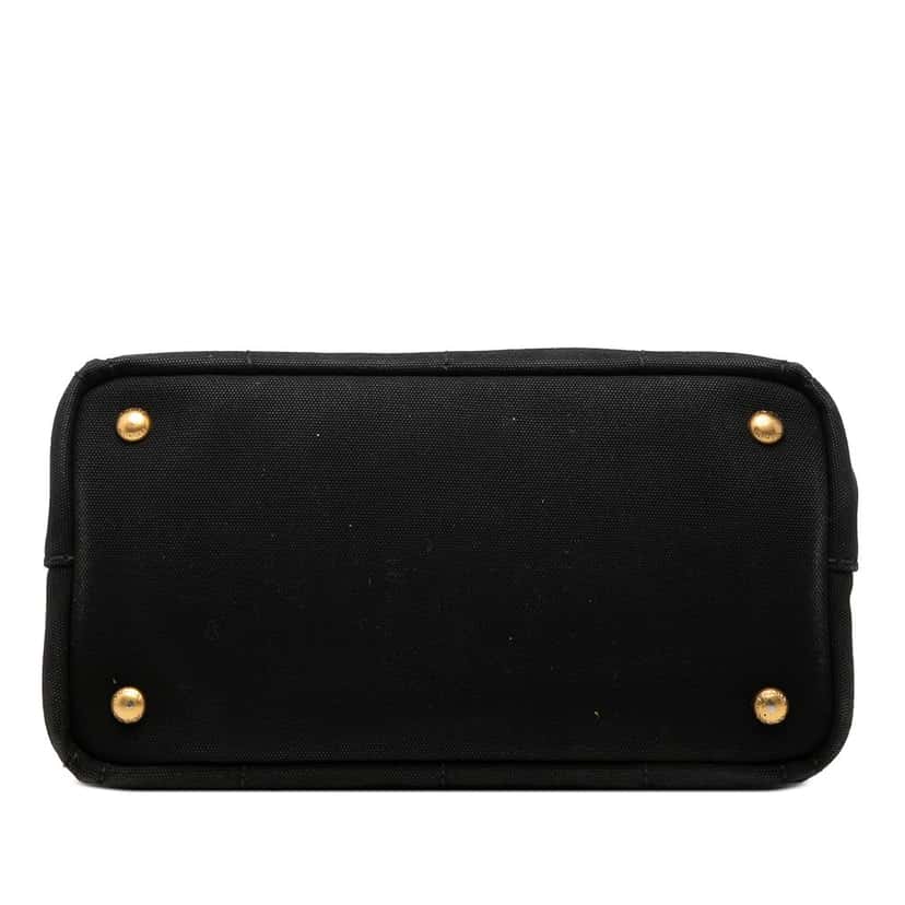 Prada Small Canvas Canapa Logo Satchel Black Very good condition - Inside View