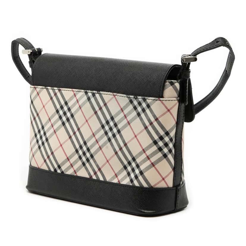 Burberry Nova Check Canvas Crossbody Beige Very good condition - Back View
