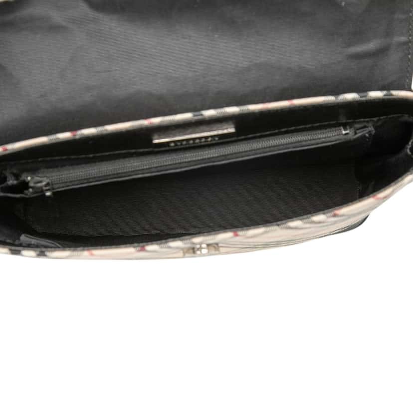 Burberry Nova Check Canvas Crossbody Beige Very good condition - Model View