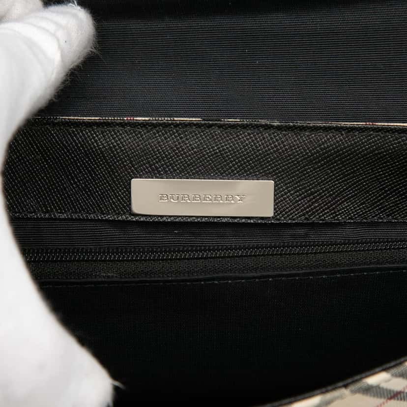 Burberry Nova Check Canvas Crossbody Beige Very good condition - Box View